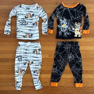 Bluey Halloween Themed Kids Pajama Set 🕸️ 🦇 🩻